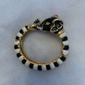 Kenneth Jay Lane enamel elephant bracelet